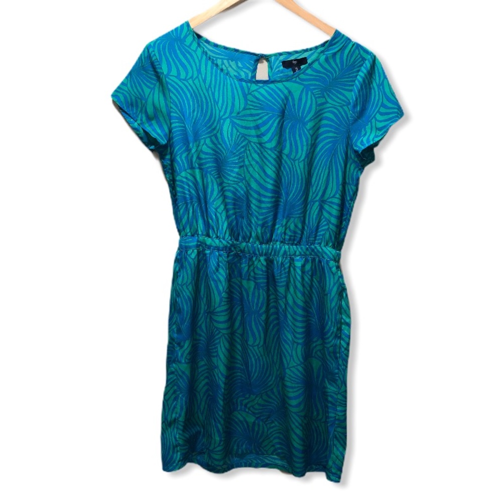 {GAP} Green & Blue Hawaiian Print Dress